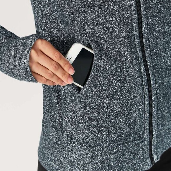 Lululemon  Scuba Hoodie *Light Cotton Fleece Luminesce Splatter White Black | 4 - Picture 11 of 11